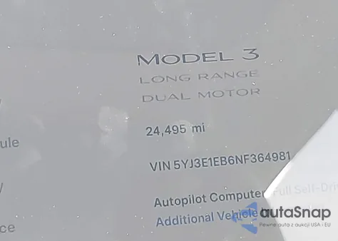 2022 Tesla Model 3 Long Range Dual Motor All-Wheel Drive из США, поврежденный, VIN 5YJ3E1EB6NF364981